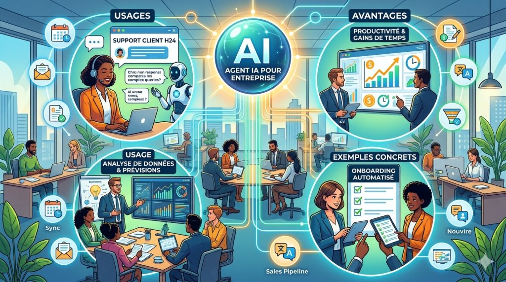Agent IA pour entreprise : usages, avantages et exemples concrets